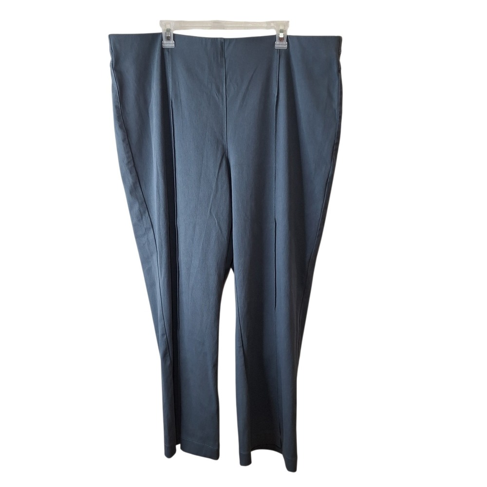 Denim & Co. Signature Reg Easy Flex Twill Wide Leg Pull-On Trouser Womens 2X